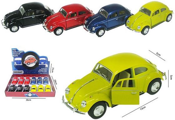 ZABAWKA "AUTO VW GARBUS CLASSIC 1967 1:32 CZERWONY