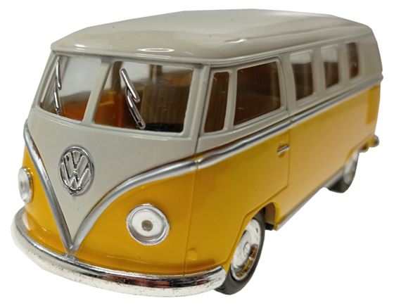 ZABAWKA "AUTO VW BUS T1 1:38 Z NAPĘDEM 13 cm ŻÓŁTY