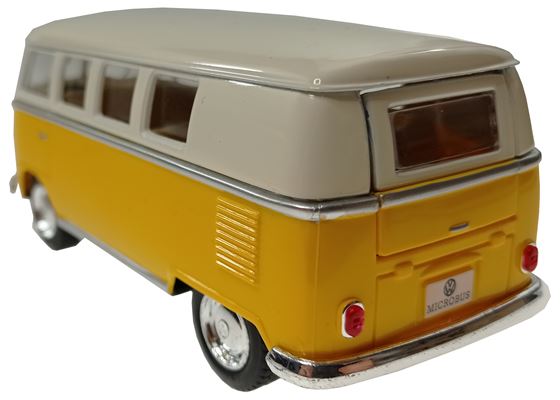 ZABAWKA "AUTO VW BUS T1 1:38 Z NAPĘDEM 13 cm ŻÓŁTY