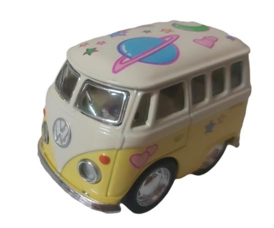 ZABAWKA "AUTO VW BUS T1 Z NAPĘDEM 5 cm ŻÓŁTY