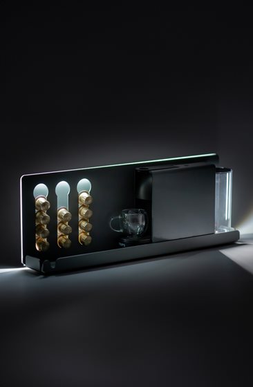 UCHWYT + EKSPRES DO KAWY CZARNY PODŚWIETLANY LED