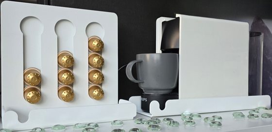 UCHWYT NA KAPSUŁKI /BIAŁY/PODŚWIETLANY/LED