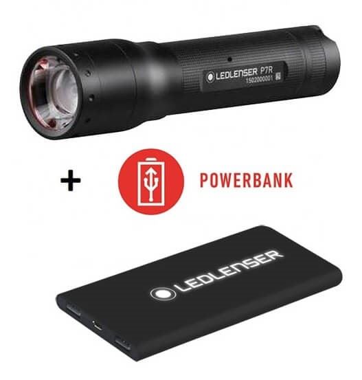 LEDLENSER LATARKA P7R CZARNA +POWERBANK