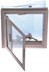 OKNO DACHOWE 40x40 MPK 42 BIAŁE Z ROLETKĄ 24-56 mm