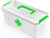 POJEMNIK PLASTIKOWY APTECZKA 8.0l Z RĄCZKĄ
