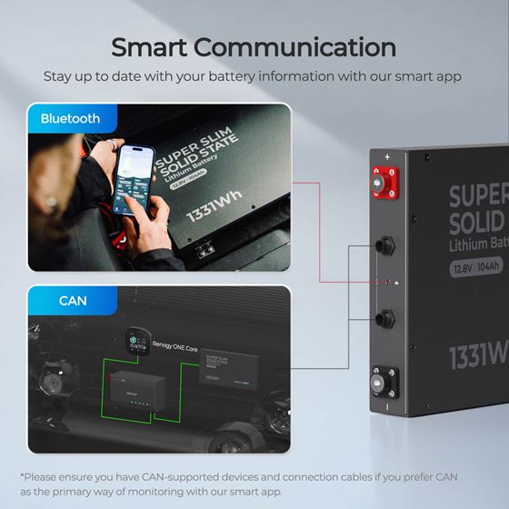 AKUMULATOR 104AH /L+/LIFEPO4 PRO SMART RENOGY