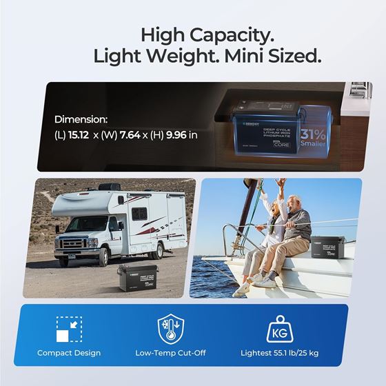 AKUMULATOR 300AH /L+/LIFEPO4 RENOGY CORE