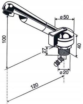 KRAN BATERIA REICH KERAMIK MONO 22 mm CHROM