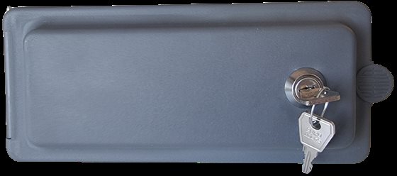 GNIAZDO GAZU ZEWNĘTRZNE 215x95 mm REICH Z ZAMKIEM SZARE