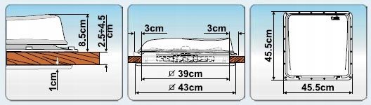 OKNO DACHOWE 40x40 FIAMMA VENT CRISTAL