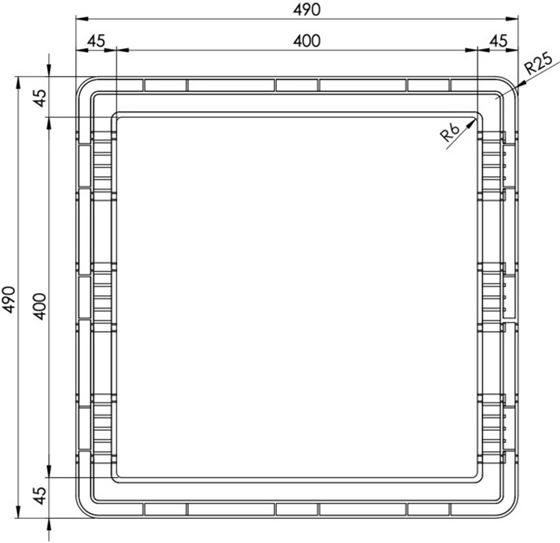 RAMA ADAPTER DACHOWY MAXXFANN 40x40 cm