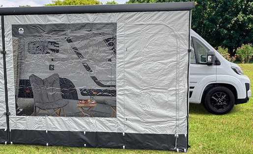ŚCIANA REIMO TENT PRZÓD 380 cm RAIN BLOCKER GIRONA DRZWI + OKNO