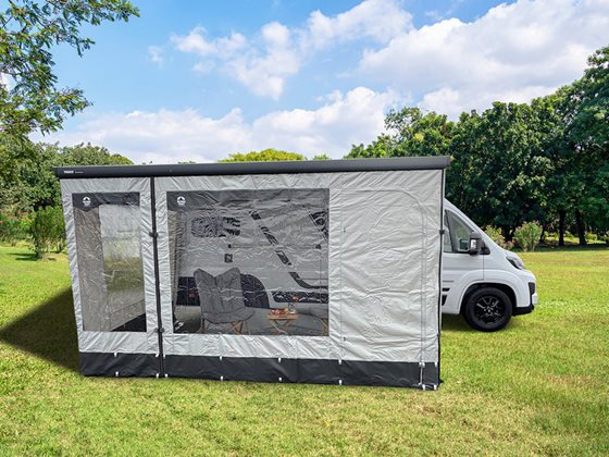 ŚCIANA REIMO TENT PRZÓD 430 cm RAIN BLOCKER GIRONA DRZWI + OKNO