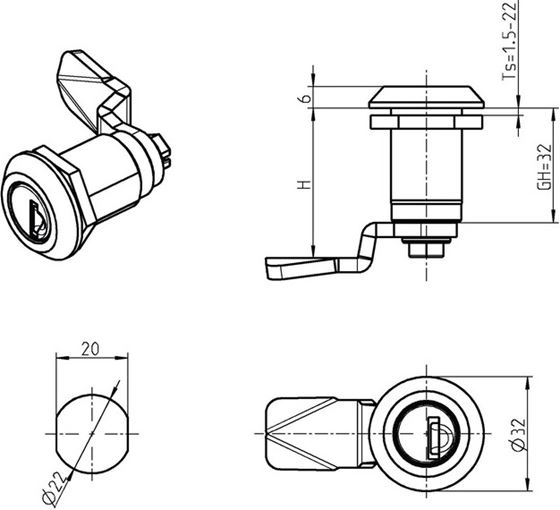 OBUDOWA ZAMKA WKŁADKI CYLINDRYCZNEJ EMKA