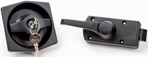 ZAMEK DRZWI WEJŚCIOWYCH KLAMKA ZEWNĘTRZNA LEWY CZARNY EMKA