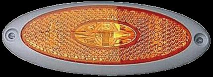 LAMPA OBRYSOWA 12V LED JOKON BOCZNA 125x45 mm ŻÓŁO-SZARA