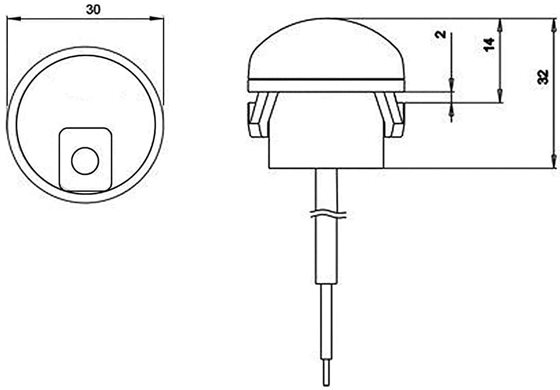 LAMPA OBRYSOWA 12V LED JOKON IP67 śr.30 mm