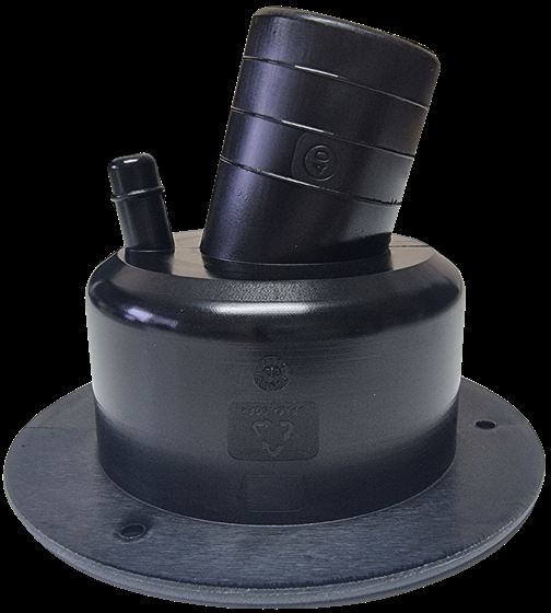 GNIAZDO WODY ZEWNĘTRZNE KĄTOWE KRÓTKIE ŚR.40 mm CZARNE