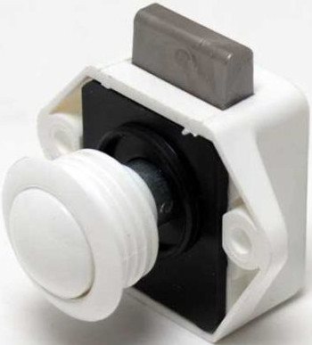 ZAMEK SZAFKI Z PRZYCISKIEM BIAŁY PUSH-LOCK MINI OUTLET