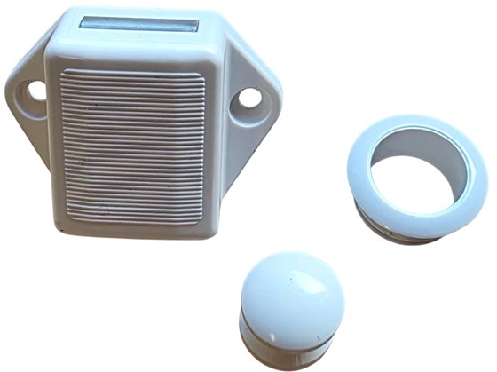 ZAMEK SZAFKI Z PRZYCISKIEM BIAŁY PUSH-LOCK MINI OUTLET