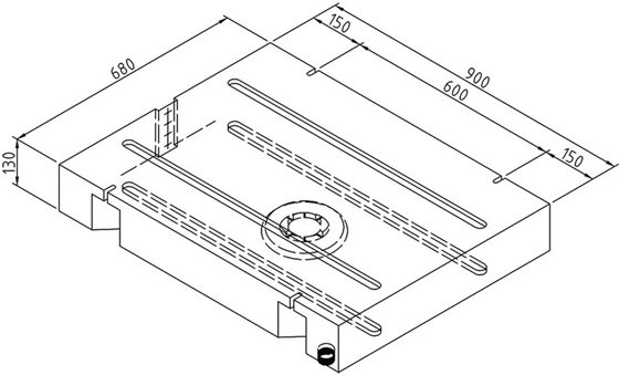 ZBIORNIK NA WODĘ 70L h13x90x68 cm