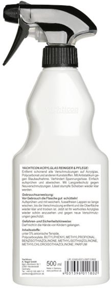 PŁYN YACHTICON DO MYCIA SZKŁA AKRYLOWEGO 500 ml