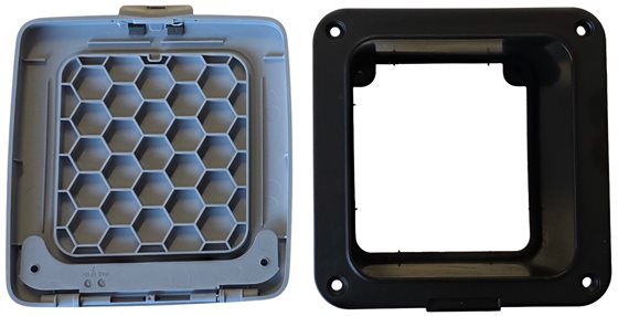 GNIAZDO SERWISOWE ZEWNĘTRZNE SMART SUPPLY POJEDYŃCZE SZARY MAT h127x130 mm