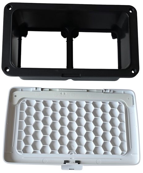 GNIAZDO SERWISOWE ZEWNĘTRZNE SMART SUPPLY PODWÓJNE BIAŁY MAT h127x130 mm