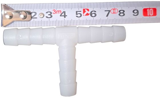ŁĄCZNIK PRZEWODÓW WODY 10 mm TRÓJNIK "T"