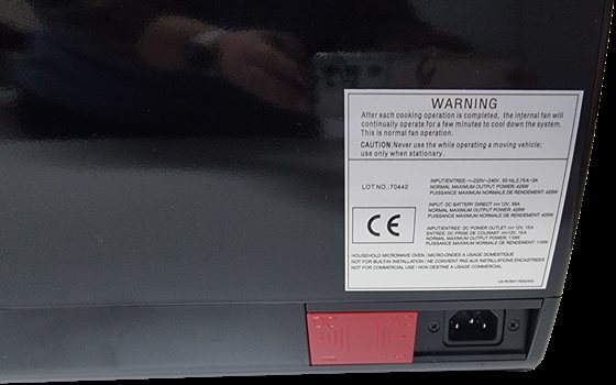 KUCHENKA MIKROFALOWA CAMP4 12/230V CZARNA OUTLET