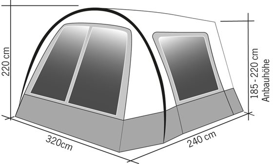 PRZEDSIONEK REIMO TENT HISPANIOLA h185-220 cm