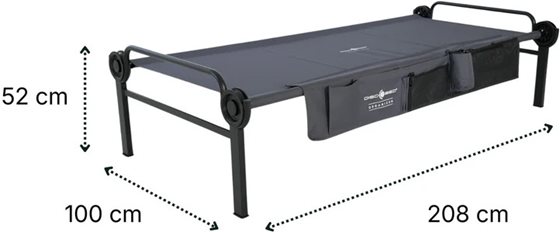 ŁÓŻKO POLOWE DISC-0-BED XLT POJEDYŃCZE SZARE