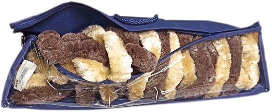 ZASŁONA KOTKI 56x205 BEŻOWO-BRĄZOWE