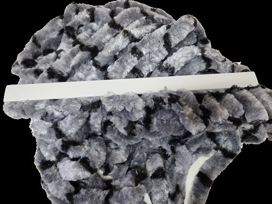 ZASŁONA KOTKI 56x205 SZARO-CZARNE