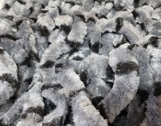 ZASŁONA KOTKI 56x205 SZARO-CZARNE