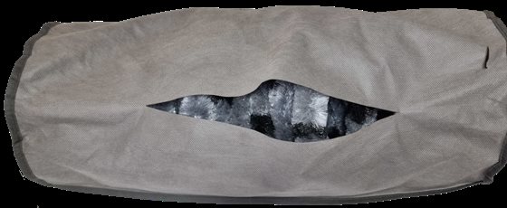 ZASŁONA KOTKI 56x205 SZARO-CZARNE