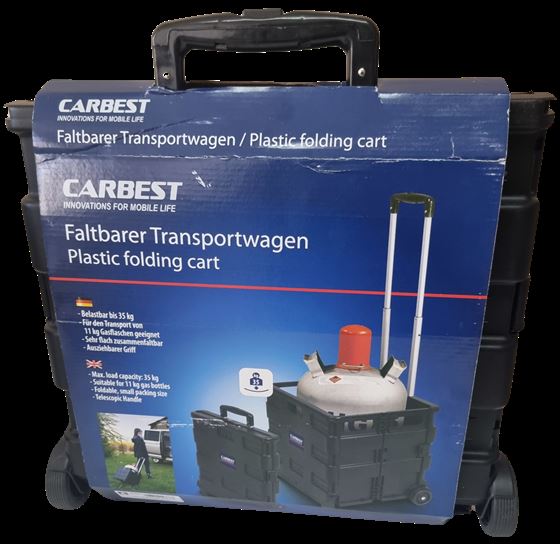 WÓZEK NA ZAKUPY CAMP4 SKŁADANY CZARNY