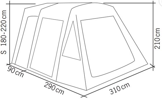 PRZEDSIONEK REIMO TENT TOUR BREEZE AIR S h180-220 cm