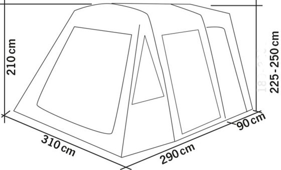 PRZEDSIONEK REIMO TENT TOUR BREEZE AIR M h225-250 cm