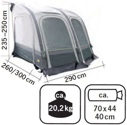 PRZEDSIONEK REIMO TENT MARINA AIR 290 h235-250 cm