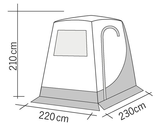 PRZEDSIONEK REIMO TENT TRAPEZ PREMIUM RENAULT TRAFIC II h210 cm