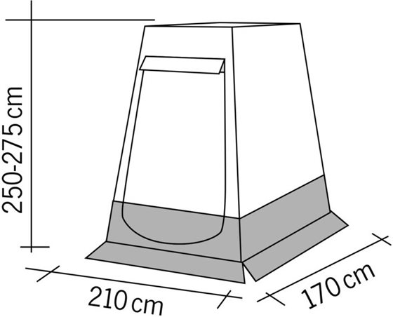 PRZEDSIONEK REIMO TENT DUCATISSIMO PREMIUM TYLNY h250-275 cm