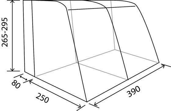 PRZEDSIONEK REIMO TENT PONZA AIR 390 265-295cm