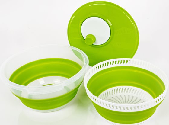 SUSZARKA DO SAŁATY CAMP4 WIRÓWKA SKŁADNA MISKA Z SITKIEM  3w1