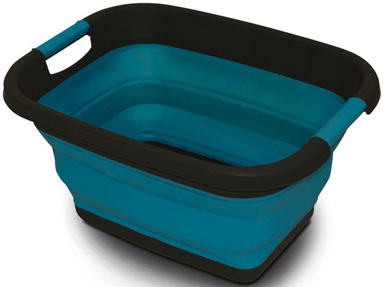 MISKA CAMP4 SKŁADANA SILIKON CZARNO-NIEBIESKA 49x38x7/26 cm