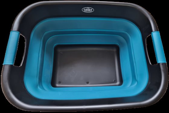 MISKA CAMP4 SKŁADANA SILIKON CZARNO-NIEBIESKA 49x38x7/26 cm