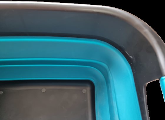 MISKA CAMP4 SKŁADANA SILIKON CZARNO-NIEBIESKA 49x38x7/26 cm