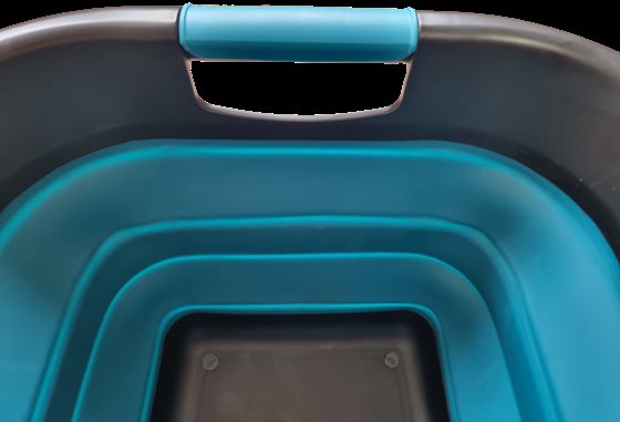 MISKA CAMP4 SKŁADANA SILIKON CZARNO-NIEBIESKA 49x38x7/26 cm