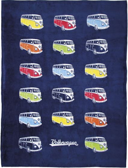 VW COLLECTION BULLI PARADE KOC POLAROWY NIEBIESKI 150x200cm