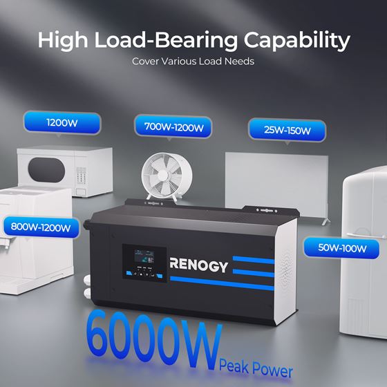 PRZETWORNICA Z ŁADOWARKĄ RENOGY 60A 2000W/6000W